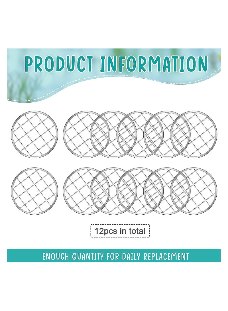 SYOSI غطاء إدخال جرة الأزهار، غطاء منظم الأزهار بالشبكة، غطاء معدني للأزهار لجرار التعليب ذات الفوهة العادية، 12 قطعة - Image 5