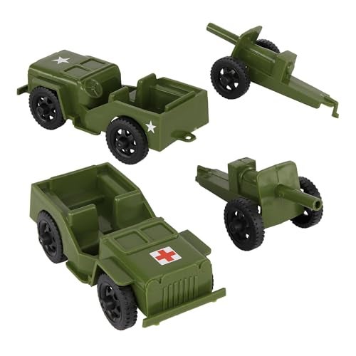 Tim Mee Toy TimMee Combat Patrol Willys & Artillery - OD Green 4pc Playset USA Made - Image 5