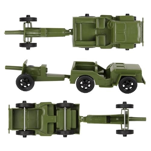 Tim Mee Toy TimMee Combat Patrol Willys & Artillery - OD Green 4pc Playset USA Made - Image 4