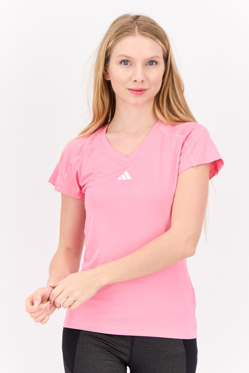 Adidas Women Sportswear Fit Training Tops, Pink - Image 1
