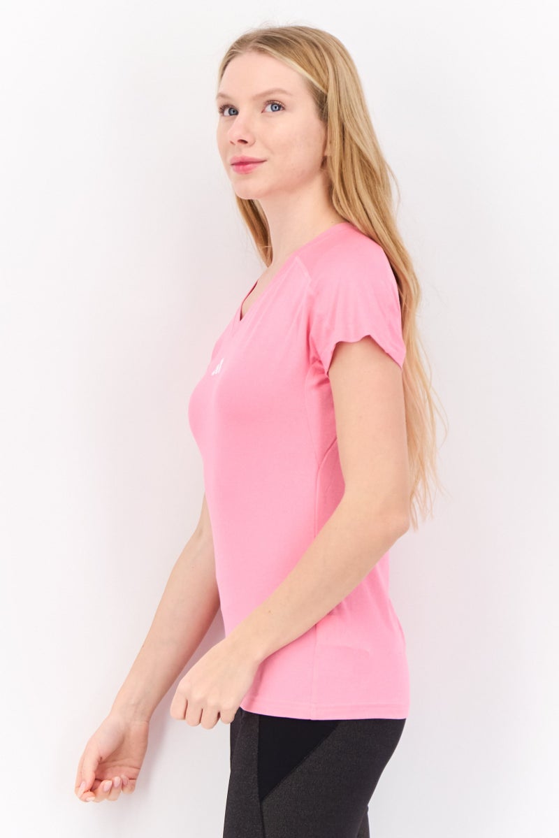 Adidas Women Sportswear Fit Training Tops, Pink - Image 3