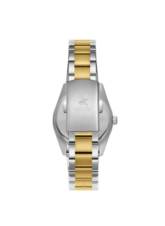 BEVERLY HILLS POLO CLUB BEVERLY HILLS POLO CLUB BP3709X.270 Women's Analog Display Watch & Metal Strap Silver/Gold