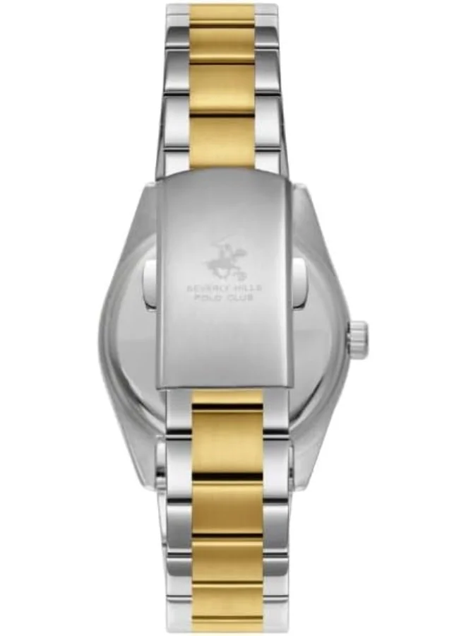 BEVERLY HILLS POLO CLUB Bp3709X.270 Women Analog Display Watch & Metal Strap Silver/Gold