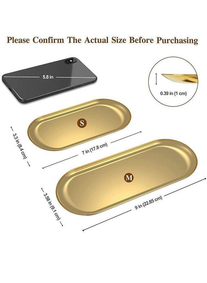 HOMESTAR 2 Pack Stainless Steel Towel Tray Holds Candles, Bathroom Soap Dish Tea  - Image 5