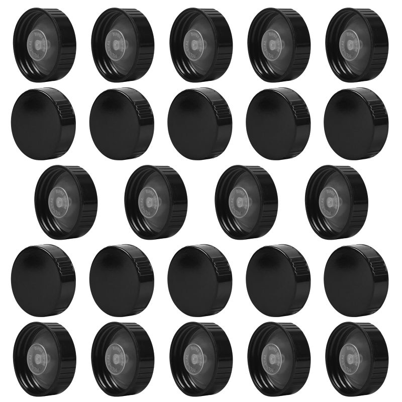 Newflager 24 Pieces 38mm Poly Seal Screw Taperseal Growler Caps (fits most 1/2 & 1 gallon jugs) - Image 1