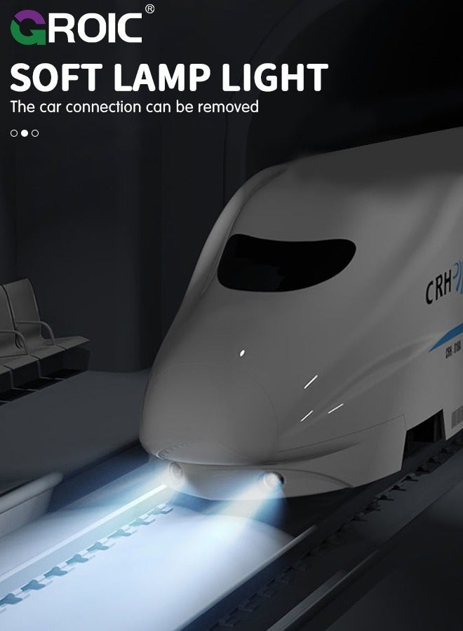 GROIC Electric Train Toys with Light and Music, High Speed Model Set, Children's Track Toy Car Universal Driving, Automatically Avoiding Turning Inertia - Image 3