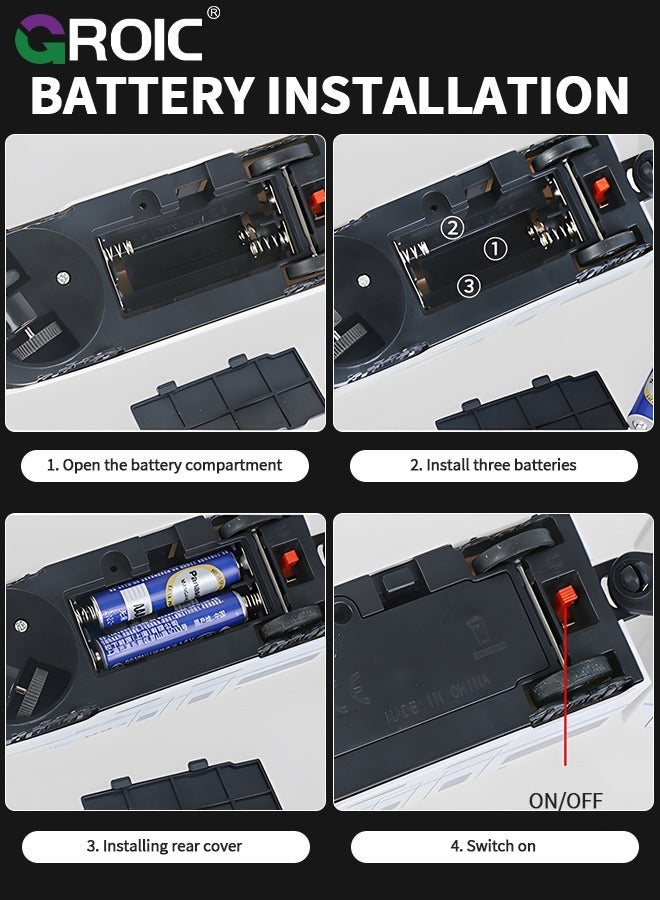 GROIC Electric Train Toys with Light and Music, High Speed Model Set, Children's Track Toy Car Universal Driving, Automatically Avoiding Turning Inertia - Image 5