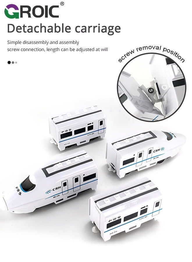 GROIC Electric Train Toys with Light and Music, High Speed Model Set, Children's Track Toy Car Universal Driving, Automatically Avoiding Turning Inertia - Image 4