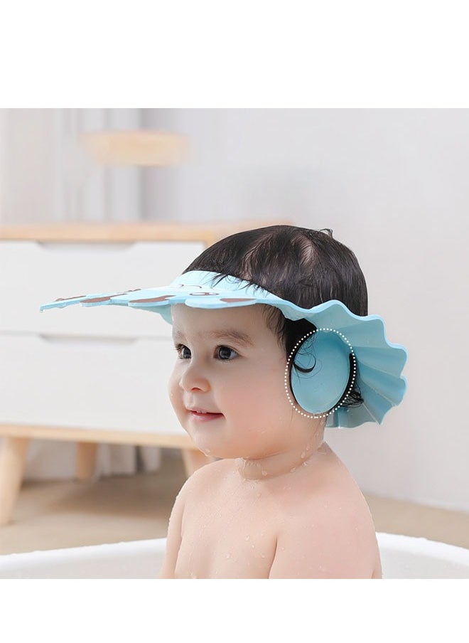Bukela - Baby Shower Cap Bathing Cap , 3 Pcs Soft Adjustable Visor Hat Safe Shampoo Shower Bathing Protection Bath Cap for Toddler,  Baby, Kids, Children - Image 1