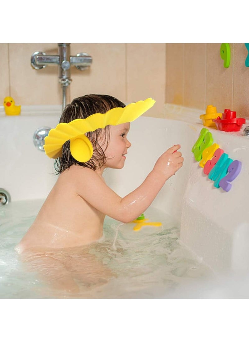 Bukela - Baby Shower Cap Bathing Cap , 3 Pcs Soft Adjustable Visor Hat Safe Shampoo Shower Bathing Protection Bath Cap for Toddler,  Baby, Kids, Children - Image 1
