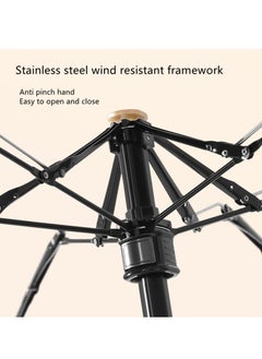 Arabest Mini Umbrella for Wallet, UPF 50+ UV Protection - Small Travel Lightweight Umbrella for Rain and Sun - 5 Fold Umbrella, Women's, Kids, Black  - Image 3