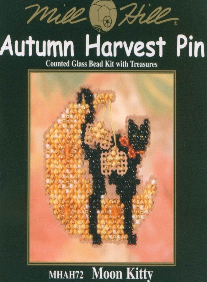Mill Hill Moon Kitty Beaded Counted Cross Stitch Halloween Ornament Kit Mill Hill 2005 Autumn Harvest MHAH72 - Image 2
