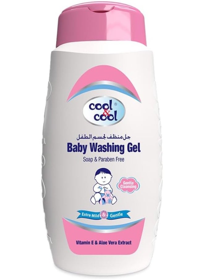 Cool & Cool Vitamin-E And Aloe Vera Extract With Extra Mild Formula Baby Washing Gel- 100ML - Head to Toe Baby Bath, Dye Free,Tear Free, Alcohol Free,Paraben-Free  - Image 1