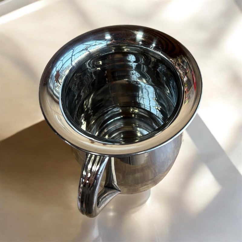 GBW Stainless Steel Water jug 4 Litre with Laser Itching Floral Print Steel ka bada jug 4 Litre 4000ml - Image 3