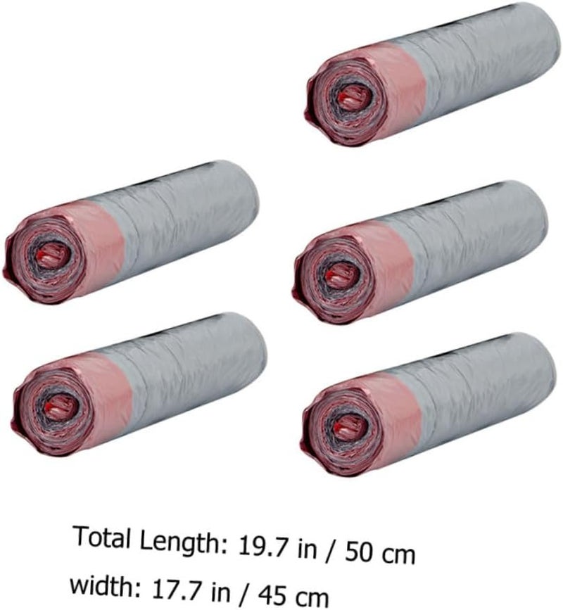 VALICLUD Thickened Drawstring Trash Bags 5 Rolls Kitchen Garbage Bags Random Color - Image 3