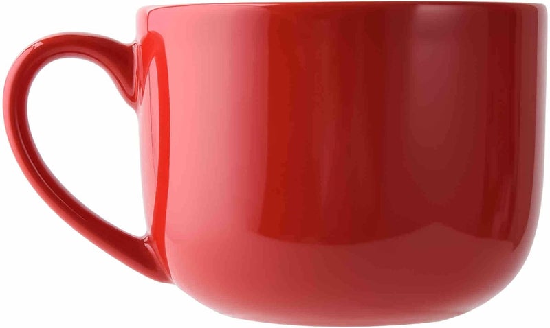 CAILIDE 50oz large Ceramic Soup Mug with Handles for Coffee Tea Ice Cream Cereal Red - Image 1