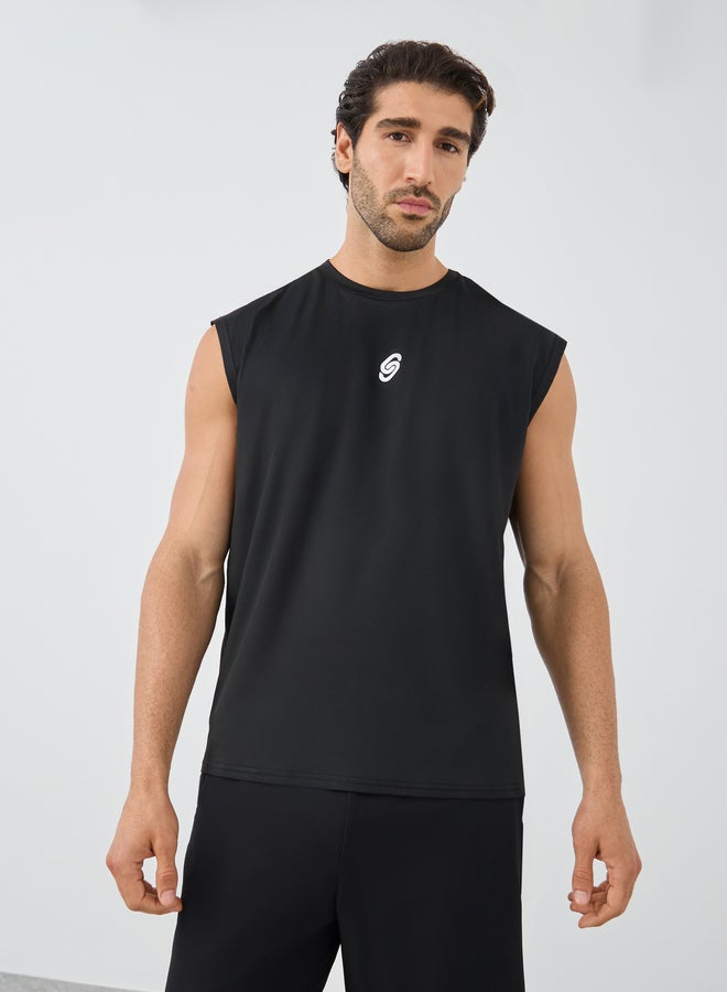 Styli Active Slogan Print Oversized Tank - Image 2