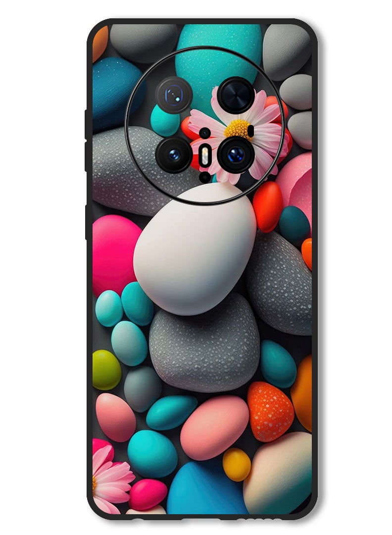 Theodor Case Compatible with Huawei Mate 70 Pro/ 70 Pro + Protection Shockproof Bumper Cover Colourful Stones - Image 1