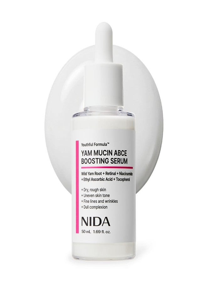 NIDA Youthful Formula™ Yam Mucin ABCE Boosting Serum | Wild Yam Root, Retinal, Panthenol, Vitamin C & E | Anti-Wrinkle, Brightening | 1.69 fl. oz., 50mL - Image 1