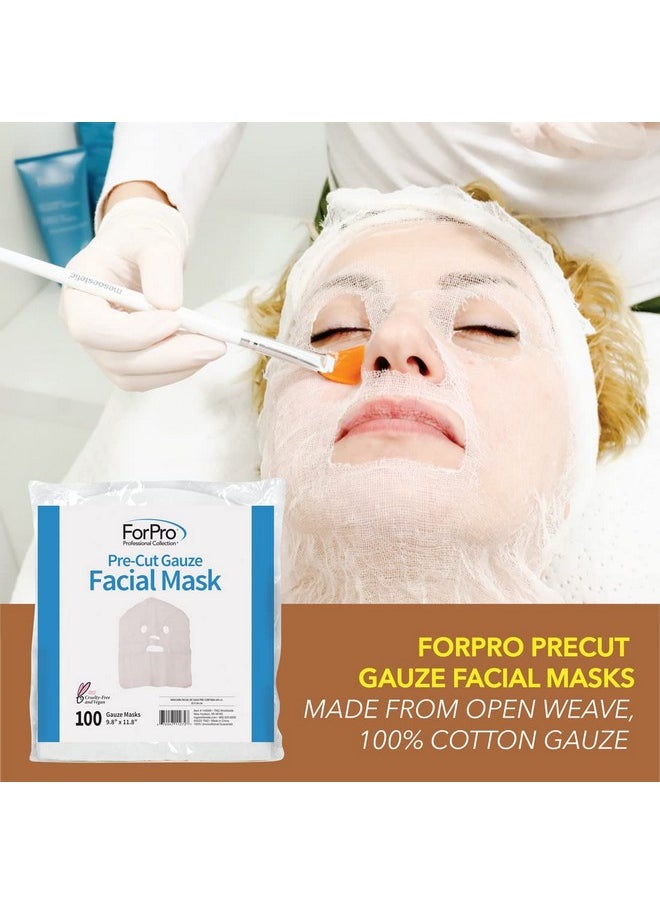 ForPro Professional Collection ForPro Professional Collection Precut Gauze Facial Mask, 100% Cotton Gauze, for High Frequency Facial Treatments and Masks, 100-Count  - Image 4