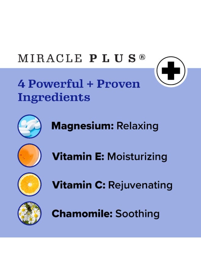 Miracle Plus Magnesium Cream For Leg Relief | Magnesium Lotion Calming Leg Cream Herbal Moisturizer Topical Body Butter Soothes + Calms Sensations, Itching, & Shaking, 2pc - Image 2