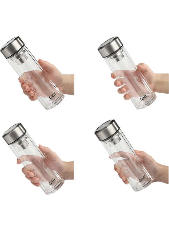 Gint Double-Layer Thickened Glass Tea Water Separation Tea Cup Lead-Free High Borosilicate Glass With Tea Filter Water Cup Carrying - Image 1