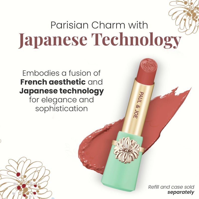 Paul & Joe Moisturizing Lipstick Refill Only, Case Sold Separately, Long Lasting Lipstick for Highly-Pigmented Lip Color, 16 Opera Score - Noble Classic Rose Lip Stick, 0.10 oz - Image 3