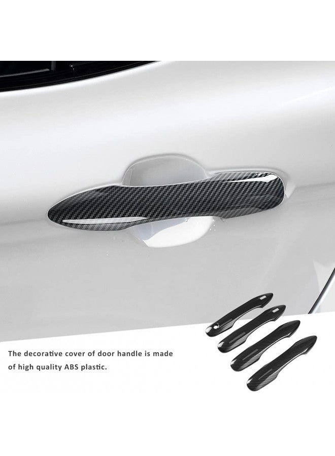 DLOVEG Car Door Handle Cover Protector Compatible for 2018-2023 2024 2025 Toyota Camry Accessories Compatible for Toyota Corolla Venza 2025 2024 2023 2022-2020 (with 2 Smart Key Holes, Carbon Fiber) - Image 2