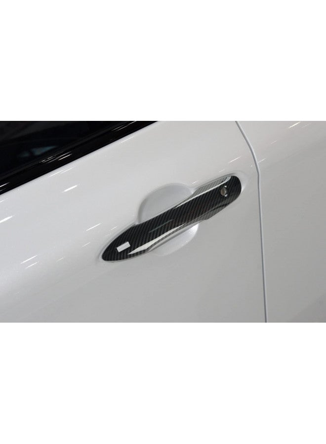 DLOVEG Car Door Handle Cover Protector Compatible for 2018-2023 2024 2025 Toyota Camry Accessories Compatible for Toyota Corolla Venza 2025 2024 2023 2022-2020 (with 2 Smart Key Holes, Carbon Fiber) - Image 4