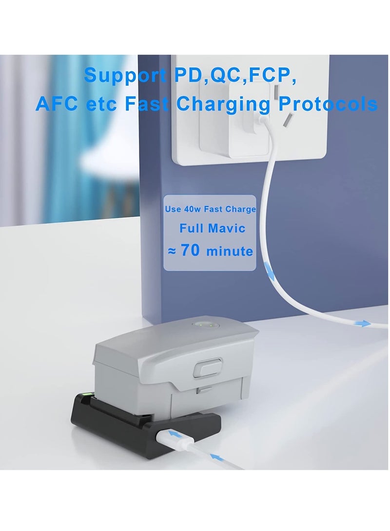SYOSI Mavic Air 2 and Air 2S Charging Hub, Mini Portable Battery Charging with Type-c for DJI Dajiang AIR2 AIR2S Drone, MAKINGTEC UAV Intelligent Flight Battery Accessory Charging. - Image 2