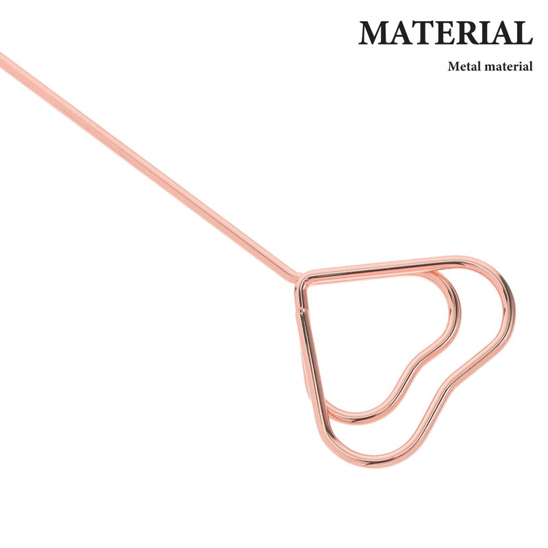 Rose Gold Heart Shaped Metal Memo Holders Card Clips Set of 6 Office Home Organizer - Image 4