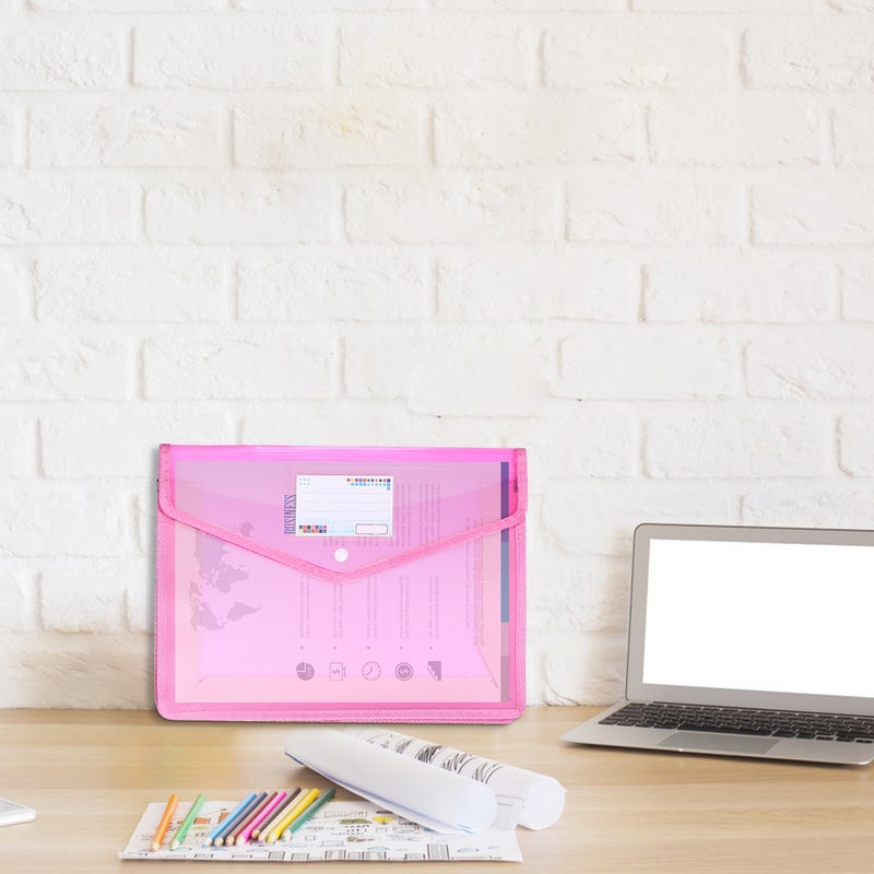 6 Pcs File Pouch Document Folder Document Storage Organizer for Office Business - Image 5