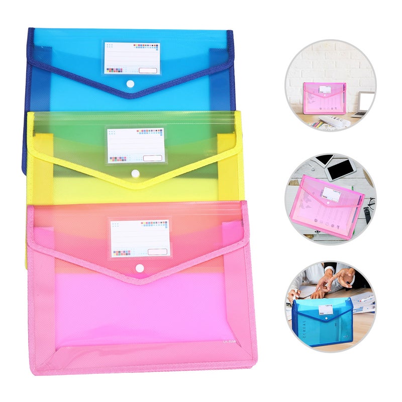 6 Pcs File Pouch Document Folder Document Storage Organizer for Office Business - Image 1