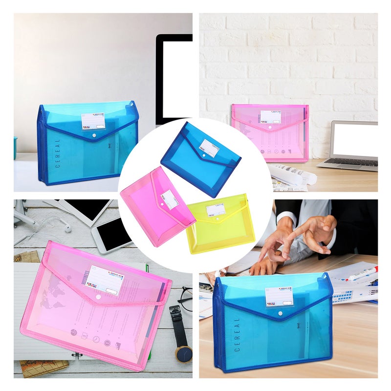 6 Pcs File Pouch Document Folder Document Storage Organizer for Office Business - Image 3