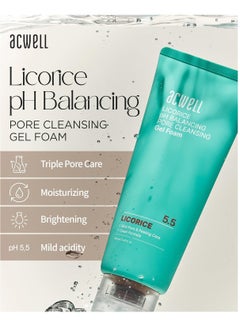 ACWELL ACWELL Licorice pH Balancing Pore Cleansing Gel Foam - Gentle, Hypoallergenic Facial Cleanser for Clear, Smooth Skin, Deep Pore Cleaning with Licorice Extract, LHA, for All Skin Types, 5.4 fl.oz.  - Image 4
