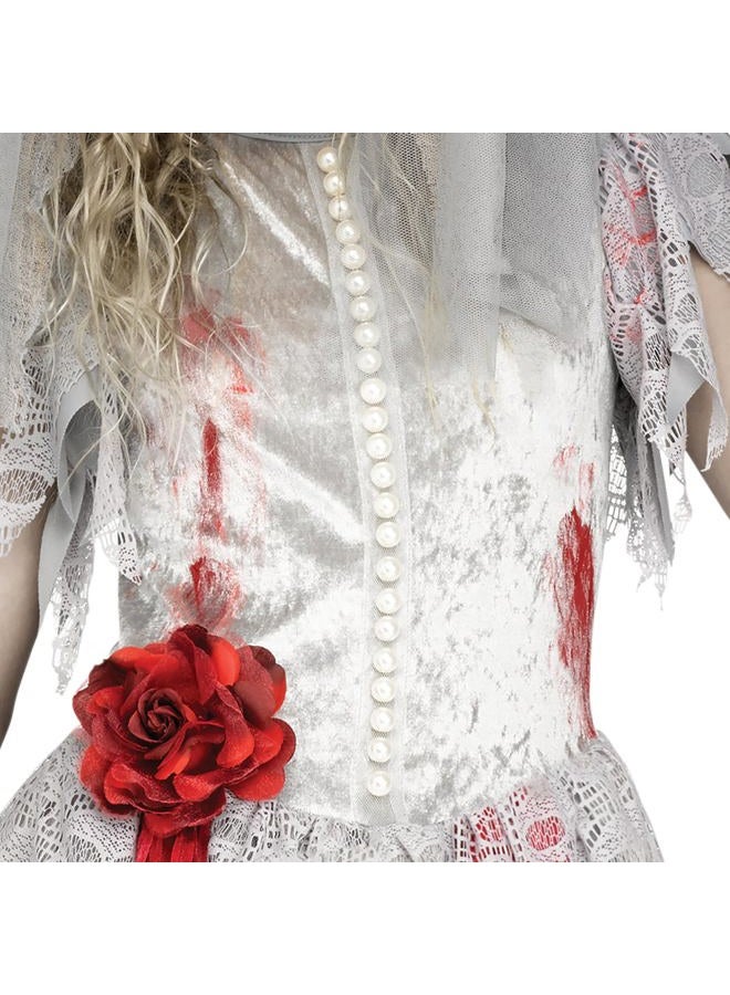 Fun World Zombie Bride Costume, Large 12-14, Multicolor - Image 2