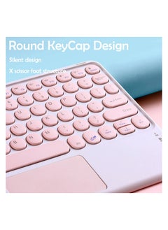 Aookay [3 in 1] Arabic and English Keyboard Case for Xiaomi Pad 6/6 Pro 11.0 inch Tablet with Mouse, Folio Keyboard Case Cover with Cute Round Key Wireless Detachable TouchPad Keyboard & Mouse, Black  - Image 5
