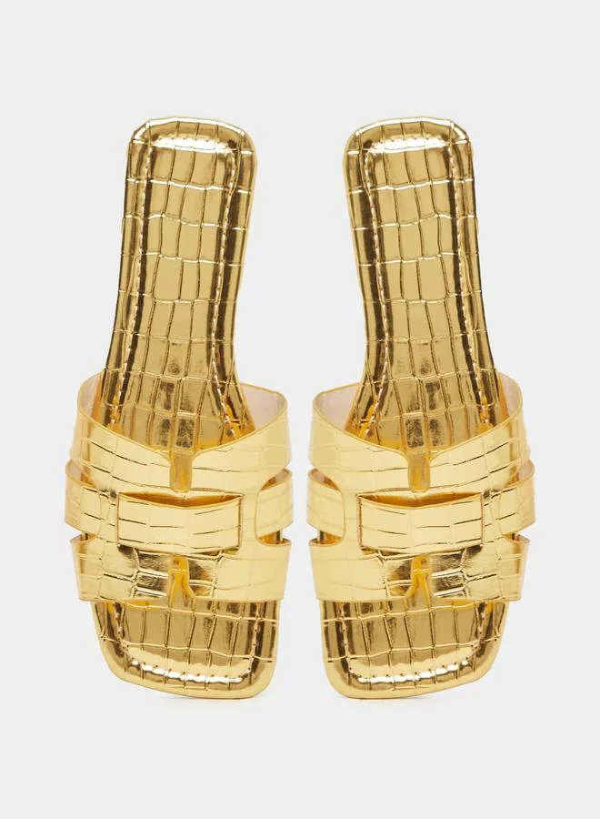 Take Two Take Two Strappy Slip On Flat Sandals