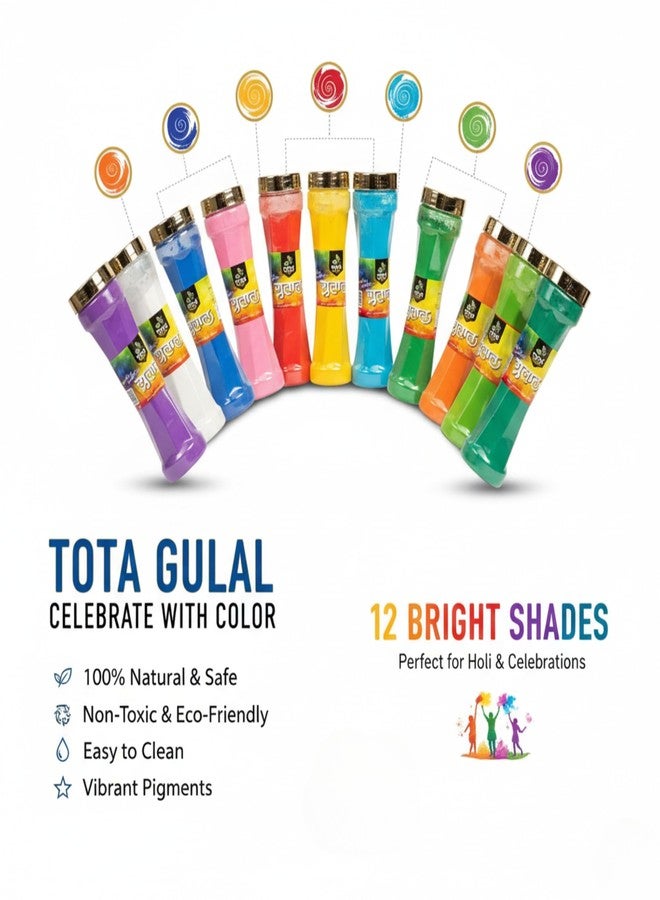 Tota Gulal Tower Bottle 125g - Yellow Natural Multicolour Holi Gulal | Organic Holi Colour Powder | Natural and Herbal Gulal | Rangoli Color | High-quality Gulal Powder Yellow (Pack Of 1) - Image 5