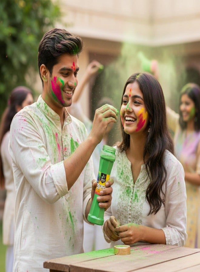 Tota Gulal Tower Bottle 125g - Yellow Natural Multicolour Holi Gulal | Organic Holi Colour Powder | Natural and Herbal Gulal | Rangoli Color | High-quality Gulal Powder Yellow (Pack Of 1) - Image 3