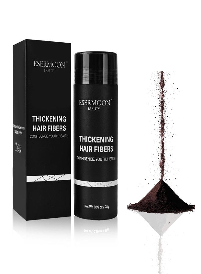Esermoon Hair Fibers (28g), Hair Fibers for Thinning Hair, Hair Building Fibers, Hairpiece Filler, Increase Hair Density, Styling Powder for Women & Men, Hair Makeup, Premium Formula Thickening (DARK BROWN) - Image 1