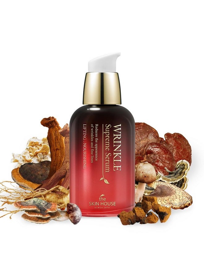 THE SKIN HOUSE - the SKIN HOUSE Wrinkle Supreme Serum 0.67 fl. oz. Trial-Size, Korean Red Ginseng, Mushrooms | Firming, Lifting, Fine Lines | Korean Skin Care, K-beauty, 20ml - Image 1