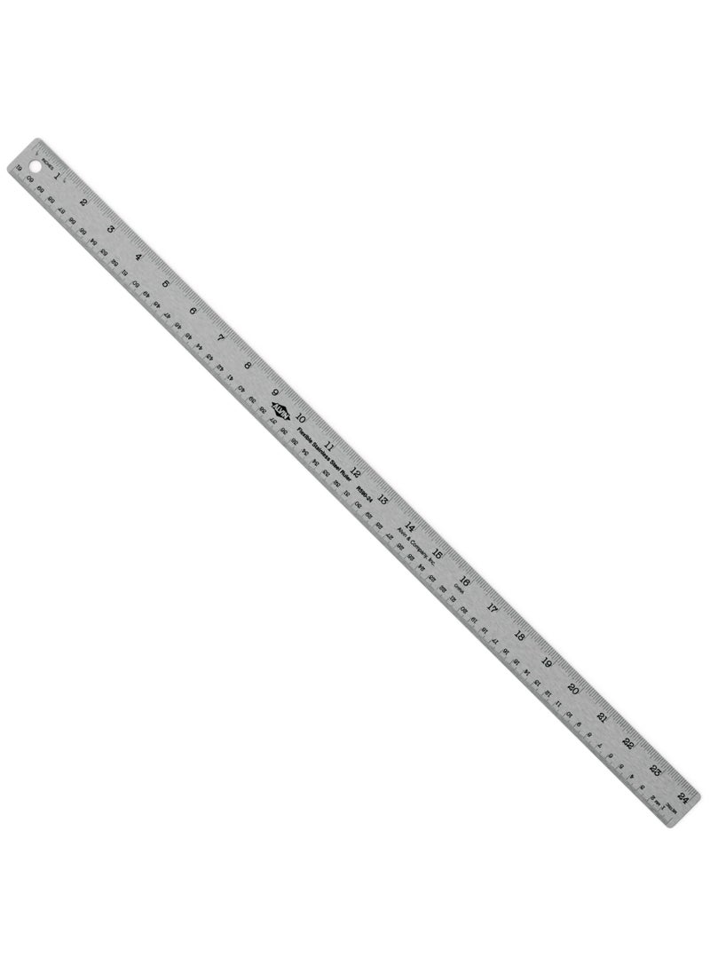 Alvin ALVIN Stainless Steel Ruler 24 Inches Model R59024 Drawing and Design Tool for Students and Professionals Great for Drafting Architecture Engineering and Art  Stainless Steel Ruler 24 Inches 