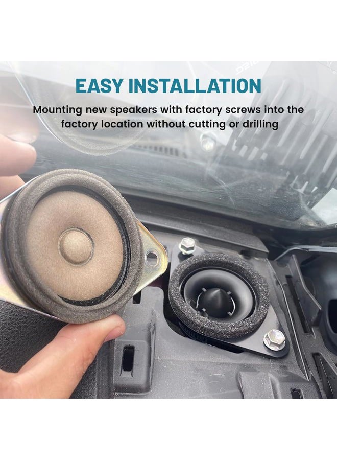 NuIth 3 Inch Front Dash Speaker Adapter for 2007-2019 Jeep/2005-2019 Dodge/2011-2018 Ram/2007-2017 Chrysler Replacement Center Dashboard 3" Tweeter Speaker Spacer Ring - Image 5