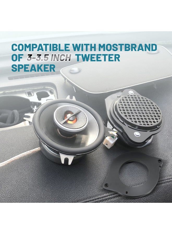 NuIth 3 Inch Front Dash Speaker Adapter for 2007-2019 Jeep/2005-2019 Dodge/2011-2018 Ram/2007-2017 Chrysler Replacement Center Dashboard 3" Tweeter Speaker Spacer Ring - Image 4