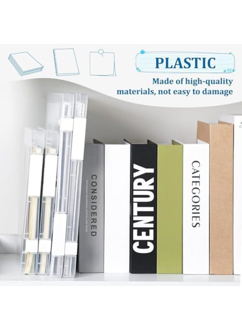 SYOSI 6 Pcs Portable Clear Plastic A4 A5 Document Storage Boxes, Multi-Purpose File Folder Organizers for Office, Craft, Art Supplies, Magazines, Project Files Holder (3 A4+3 A5) - Image 4