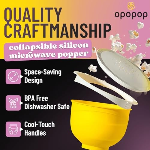 Opopop Silicone Popcorn Popper - Microwave Popcorn Maker Collapsible Bowl, BPA-Free and Dishwasher Safe - Image 2