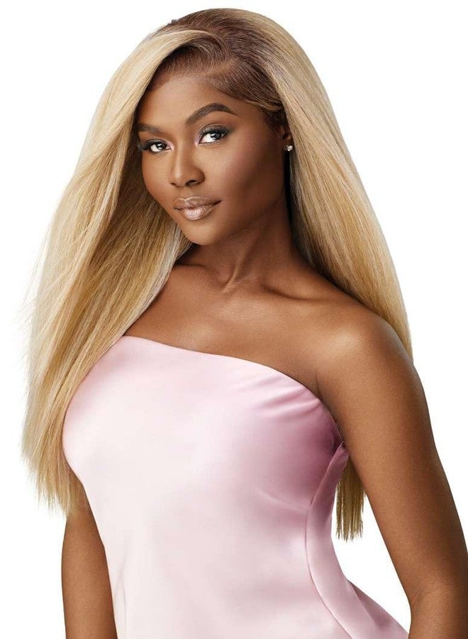 Outre Airtied 100% Fully Hand-Tied Wig - Human Hair Blend - Perm Yaki 26" (DRST MAPLE BROWN) - Image 4