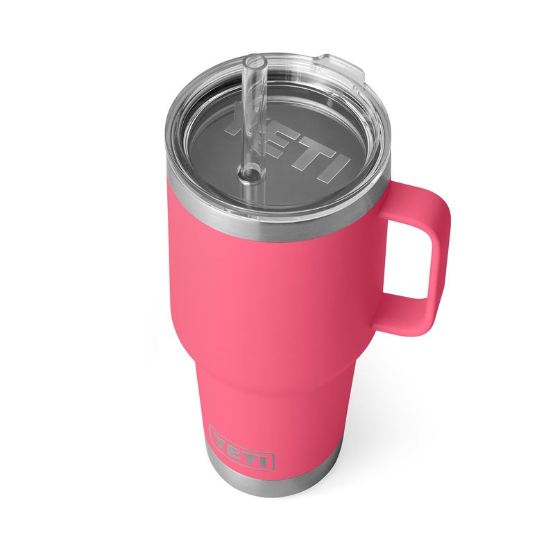 يتي Yeti Rambler 35 Oz Straw القدح فراغ معزول من الفولاذ المقاوم للصدأ الوردي - Image 1