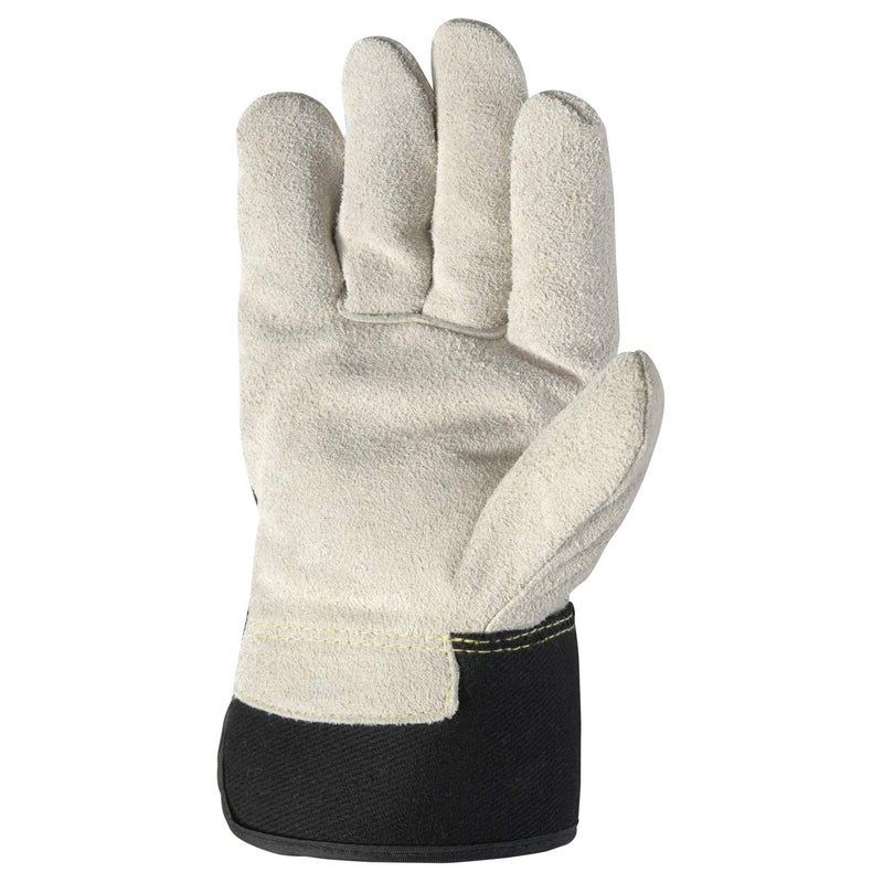 Wells Lamont Men's Heavy Duty Leather Palm Winter Work Gloves with Safety Cuff (Wells Lamont 5130L), Black, Large - Image 2